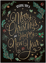 Christmas Greenery Holiday Card H1528U-AA